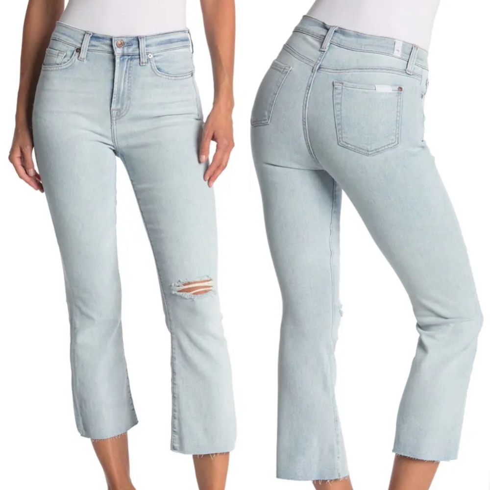 7 FOR ALL MANKIND High Waisted Slim Kick Jeans Women’s 23 NEW